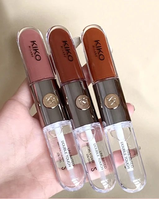 Pronetspace Product Image - KIKO-Rouges à lèvres à double tête, huile pour les lèvres, non décolorants, brillant de maquillage, lait, thé, pâte de haricot, transparent