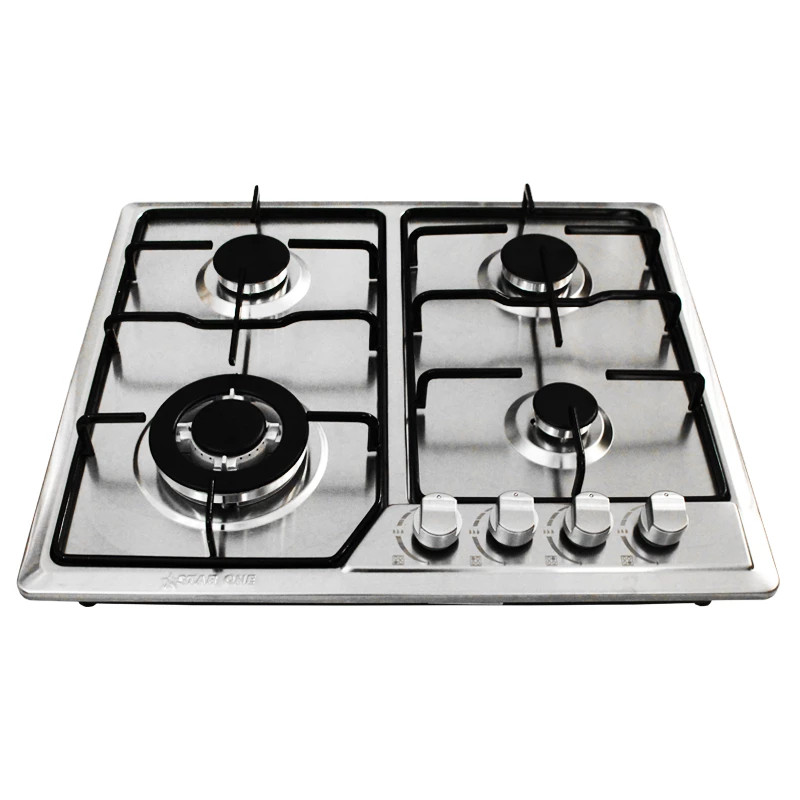 Pronetspace Product Image - PLAQUE DE CUISSON ENCASTRABLE À GAZ STARONE / 4 FEUX / INOX