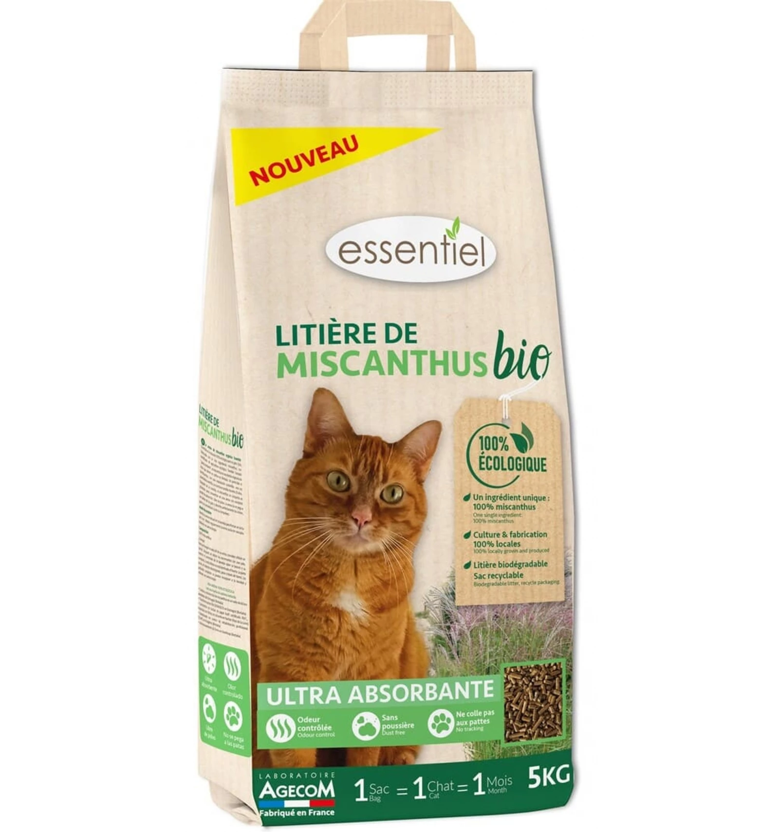 Pronetspace Product Image - Litière Miscanthus Bio - Sac 5kg