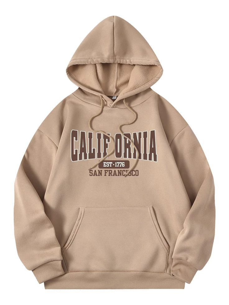 Pronetspace Product Image - Autumn Winter Fleece Lined Thickened Hooded Sweatshirt