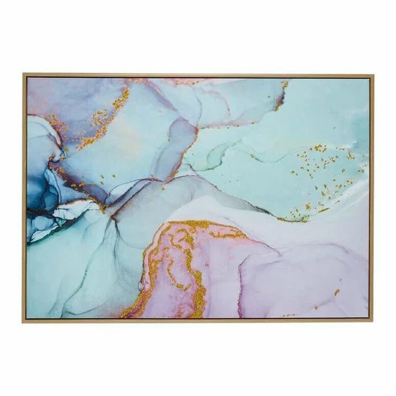 Pronetspace Product Image - Tableau Abstrait Rose Bleu Or