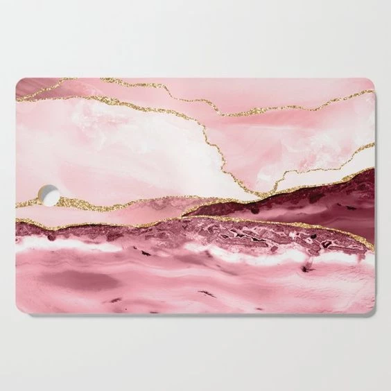 Pronetspace Product Image - Tableau Abstrait Rose Bleu Or