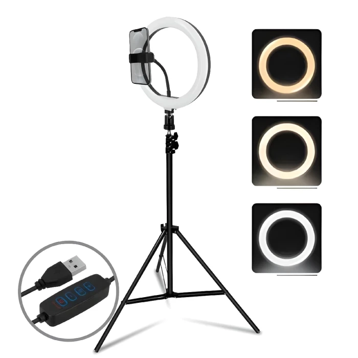 Pronetspace Product Image - Ring Light Avec Support Téléphone