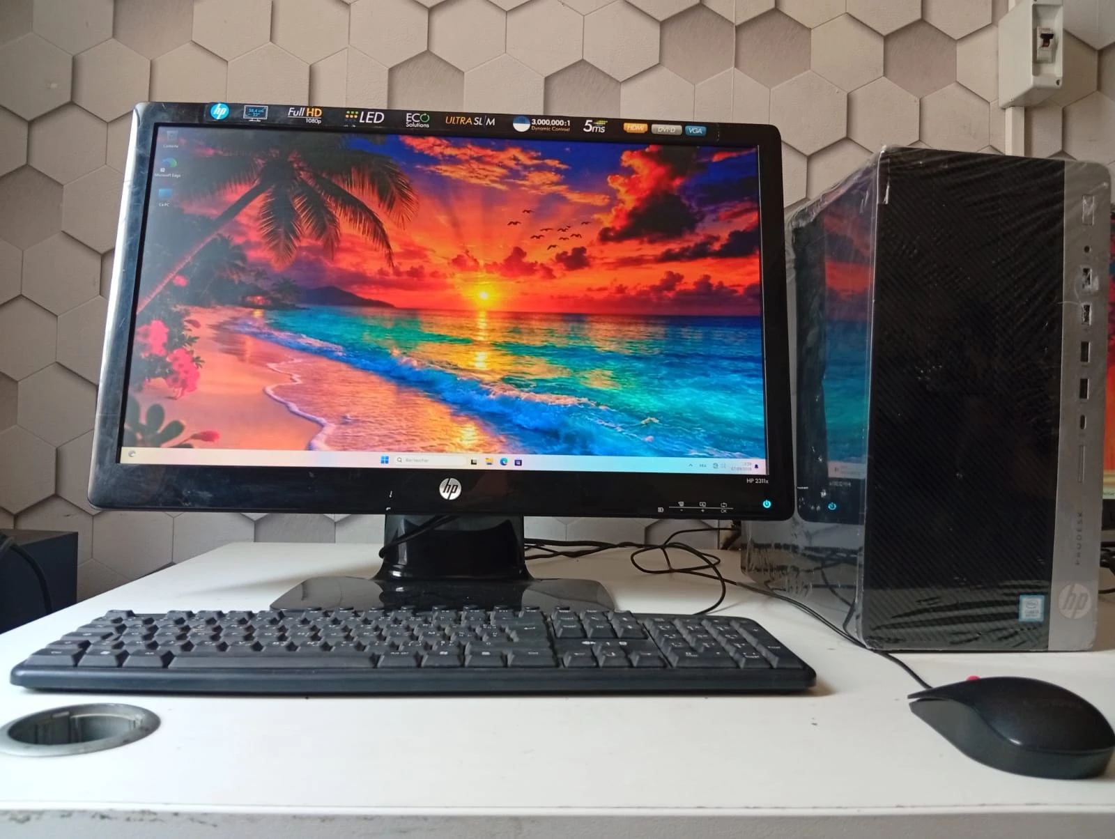 Pronetspace Product Image - PC COMPLET HP PRODESK i3-7éme + écran 20 pousse